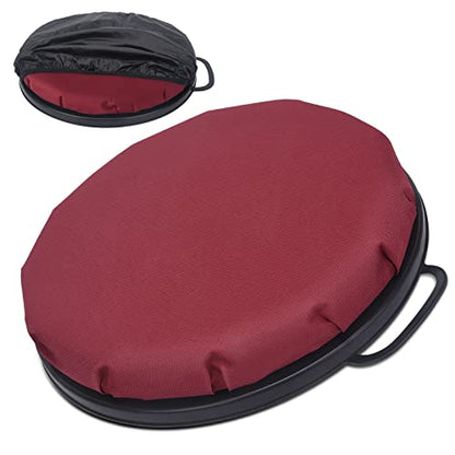 WarBull 5 Gallon Bucket Seat, 360-Degree Swivel Seat Foam Cushion Bucket Seat Lid with Waterproof Cover for Dove Duck Hunting, Fishing, Baseball, Gardening and Camping - color: Red