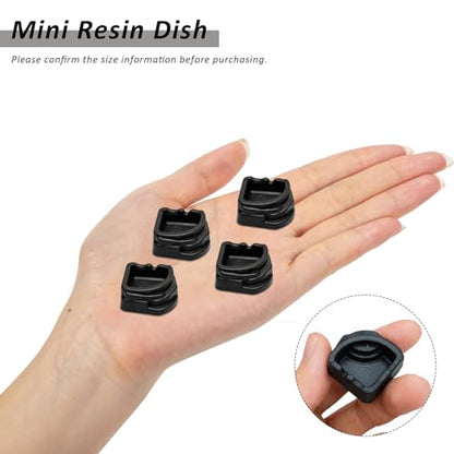 6 Pcs Spider Micro Water Bowls, Mini Resin Dish for Tarantula, Spider, Millipede and Tiny Reptiles, Food/Water Dish for Enclosure Accessories (Small: 1.01" D, 0.39" H) - size: Small- 6pack