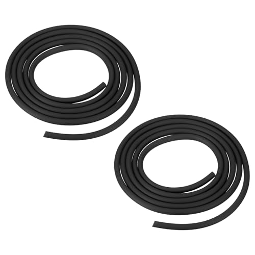 Aquarium Airline Tubing, 5/32"(4mm) ID x 1/4"(6mm) OD 4.9ft PVC Flexible Tube, (2Pcs, Black), Intended for Fish Tank Air Pump/Aquarium/Garden/Terrarium Pond - color: Black