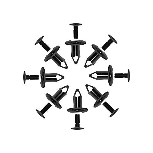 KEMIMOTO 200 PCS 8mm Universal Plastic Push Clips, Push-Type Nylon Bumper Fastener Rivet, Expansion Screws Replacement Compatible with Polaris RZR Ranger Can-Am Maverick Teryx Talon Pioneer Auto Body