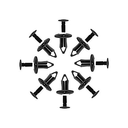 KEMIMOTO 200 PCS 8mm Universal Plastic Push Clips, Push-Type Nylon Bumper Fastener Rivet, Expansion Screws Replacement Compatible with Polaris RZR Ranger Can-Am Maverick Teryx Talon Pioneer Auto Body