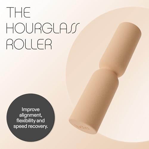 Bala Hourglass Foam Roller (Sand) - Soft Density Back Roller Foam for Physical Therapy, Deep Tissue Muscle Massage, Flexibility & Stretching - Workout Roller for Yoga, Neck, Back & Legs Exercise - color: Sand