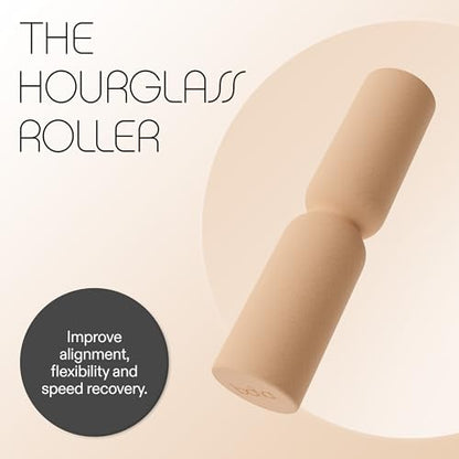Bala Hourglass Foam Roller (Sand) - Soft Density Back Roller Foam for Physical Therapy, Deep Tissue Muscle Massage, Flexibility & Stretching - Workout Roller for Yoga, Neck, Back & Legs Exercise - color: Sand