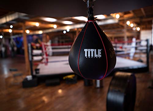 TITLE Boxing Gyro Balanced Leather Speed Bag: Speed Bag for Boxing, Speedbag, Speed Bags, Boxing Speed Bag, Title Speed Bag, Boxing Bag, Boxing Equipment, Punching Bag - size: S (5" x 8")