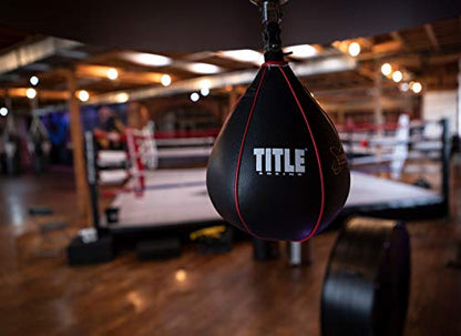 TITLE Boxing Gyro Balanced Leather Speed Bag: Speed Bag for Boxing, Speedbag, Speed Bags, Boxing Speed Bag, Title Speed Bag, Boxing Bag, Boxing Equipment, Punching Bag - size: S (5" x 8")