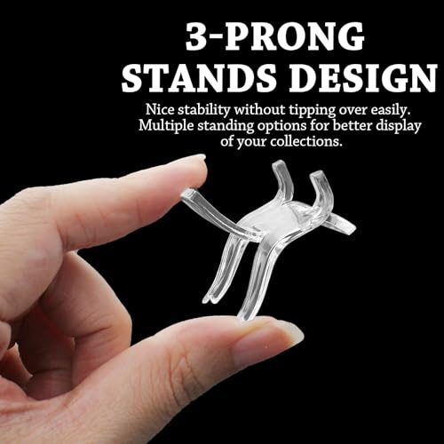 Bonsicoky 24 Pcs Acrylic Easel Display Stands, Small Size | Versatile Acrylic Holders, For Crystal Geodes, Rocks, Minerals, Treasured Collectibles