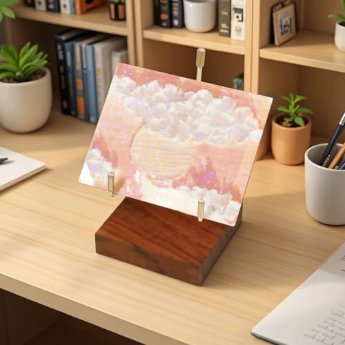 Xthrotsenk Walnut Wood Display Stand with Adjustable Metal Arms Small Display Easel Holder Crystal Displays Stand for Displaying Geodes Seashell Fossil Coral Crystal Rock (2.5"x2.5"x3.2") - size: 2.5 Inch