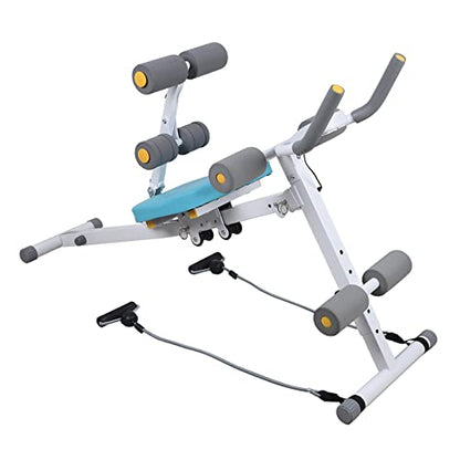 TFCFL Core Ab Trainer Bench Abdominal Stomach Exerciser Workout Gym Fitness Machine Ab Machine Abdominal Cruncher Core Workout Sit Up Bench Side Shaper LED Foldable Exercise Roller Wheels