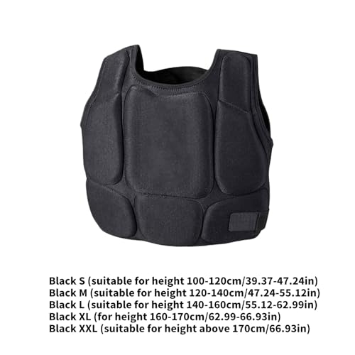 Martial Arts Chest Guard Heavy Duty Foam Padding Body Protector Fit for Adult Sparring Shock Absorbing Karate Taekwondo Gear Adjustable Straps Ventilated Polyester - size: X-Large