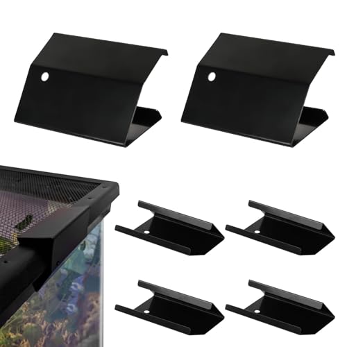 Large Reptile Tank Clips, Terrarium Covers Heavy Duty Screen Clips for 30G | Reptile Aquarium Lid Clip for 30Gallons or Larger, Screen Tank Metal Clip Escape for an Array of Reptiles from Terrarium