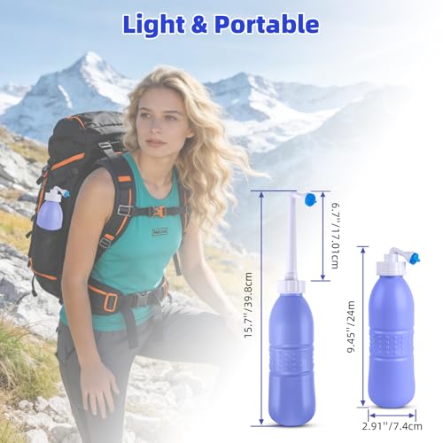 Hibbent Portable Bidet Sprayer and Travel Bidet with Hand Held Bidet Bottle for Personal Cleansing Use Extended Nozzle - Personal Hygiene Care Toilet Bidet Shower/Bathroom Bidet Spray -21.8oz(620ml) - color: Purple, style: 620ml