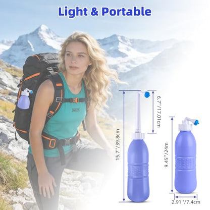 Hibbent Portable Bidet Sprayer and Travel Bidet with Hand Held Bidet Bottle for Personal Cleansing Use Extended Nozzle - Personal Hygiene Care Toilet Bidet Shower/Bathroom Bidet Spray -21.8oz(620ml) - color: Purple, style: 620ml