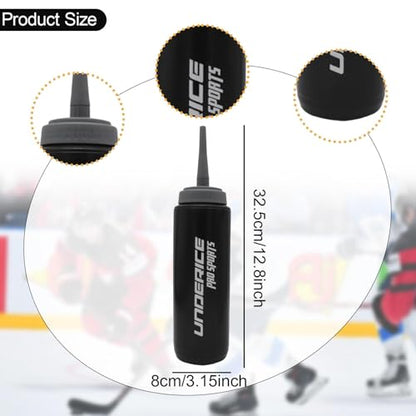 Colaxi Sports Squeeze Water Bottle Portable Large Capacity Long Nozzle Drinking Bottle for Boxing Workout Soccer Outdoor Activities, Black
