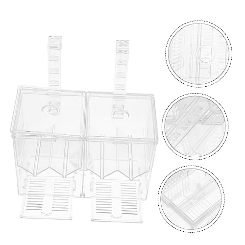 Happyyami Fish Tank Breeding Isolation Box Hatchery Incubator for Betta Fish and Guppy Fry Easy Observation Prevents Secure Nursery for Newborns