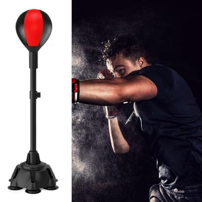High-Speed Boxing Ball Set for Home Gym Training - color: Red Black