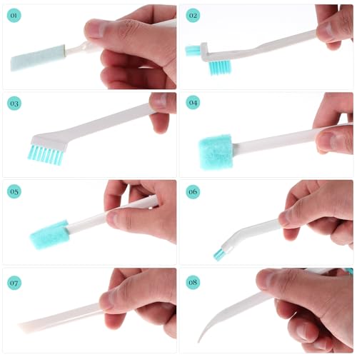 Cleaning Brush Set for Household Use 8pcs Crevice Cleaning Tool Kit with Bottle Cleaner and Window Track Brush for Small Spaces