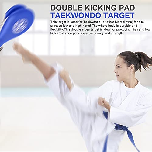 Taekwondo Kick Pads 2PK, Karate Martial Arts Training Equipment Kicking Target Pad, Double Strike Boxing Pads for Kids Youth Adult (Blue&Red)