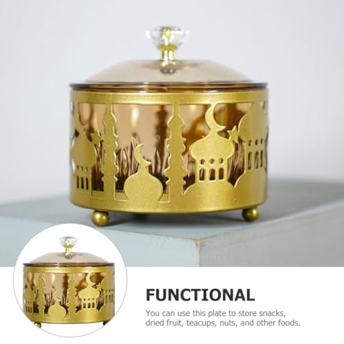 MAGICLULU Metal Ramadan Candy Tray Eid Decor Serving Dishes Fruit Decor Ramadan Elements Tray