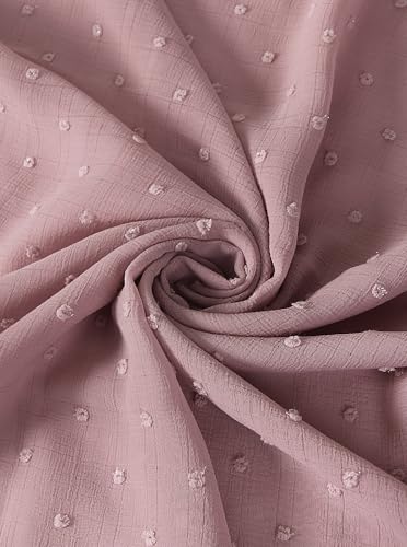 Chiffon Dotted Hijab Scarf for Women, Lightweight Textured Head Wrap Shawl,Soft Muslim Headscarf for Spring Fall - color: Mcmqxf2531-3#lightpink