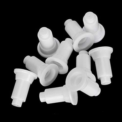 GLOGLOW 100Pcs Aquarium Divider Support Feet Fish Tank Partition Support Legs with Adjustable Height PVC Material for Isolation Board Stability & Easy Cleaning (White) - color: White