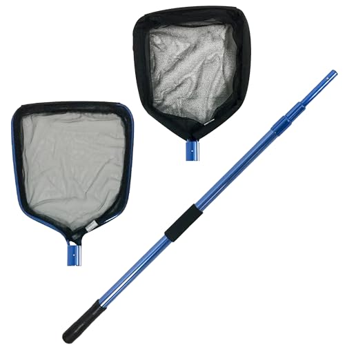 The Pond Guy Heavy Duty Telescopic Fish & Utility Net Combo | Adjustable aluminum pole and mesh netting are ideal for water garden maintenance and fishing equipment needs