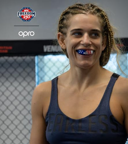 OPRO Official UFC Stars & Stripes Instant Custom-Fit Mouthguard – Self-Fit Mouthguard for MMA, Boxing, Martial Arts & Combat Sports - color: Stars & Stripes