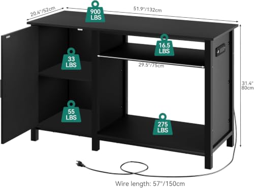 YITAHOME Aquarium Stand with Power Outlets | 55-75 Gallon Fish Tank Stand,RGB Light Strip Suitable for Turtle Tank,Reptile Terrarium,800LBS Capacity,Charcoal Black - color: Charcoal Black, size: 55-75 Gallon