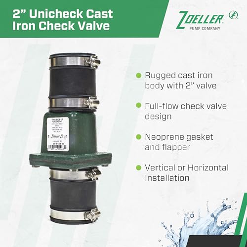 Zoeller 30-0151 2-Inch Cast Iron Slip x Slip Check Valve Union