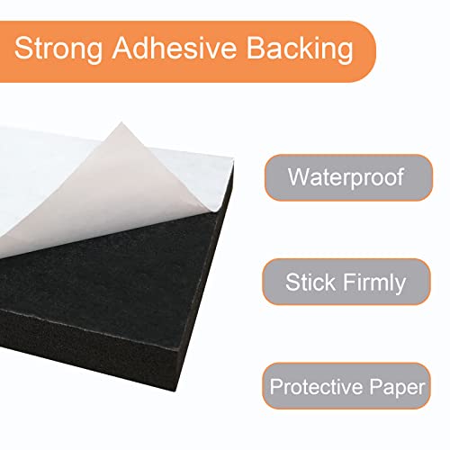 8 Pcs Black Adhesive Foam Pads Closed Cell Foam Sheets 1/2" Thick X 6" X 6" | Neoprene Rubber Foam Padding Self Stick Anti-Slip Anti-Vibration Pad for Protection (6 X 6 X 1/2 inches, 8Pcs) - size: 6in X 6in X 1/2in