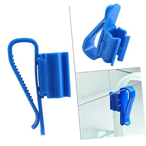 4pcs Aquarium Filtration Hose Holder Adjustable Water Clip for Fish Tank Pump Sturdy Soft Tube Clamp for Easy Installation - size: 8.50X2.60X1.80CM