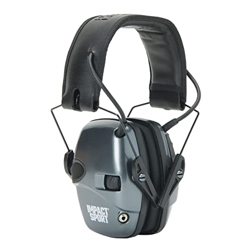 Howard Leight R02532 Impact Sport 22dB Gray Black Headband Small Ear Protection - color: Charcoal Gray, size: Youth/Adult Small