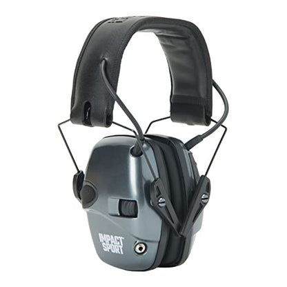 Howard Leight R02532 Impact Sport 22dB Gray Black Headband Small Ear Protection - color: Charcoal Gray, size: Youth/Adult Small