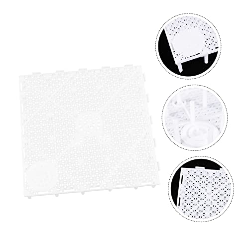 COLLBATH 10pcs Aquarium Filtering Plates Sand Divider Board for Fish Tank Easy to Install Bottom Pad High Water Permeability Splicing Combination for Custom Aquatic Environment