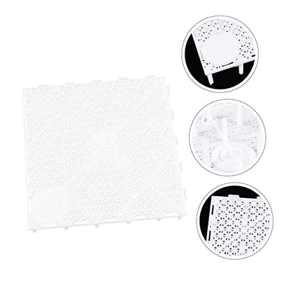 COLLBATH 10pcs Aquarium Filtering Plates Sand Divider Board for Fish Tank Easy to Install Bottom Pad High Water Permeability Splicing Combination for Custom Aquatic Environment