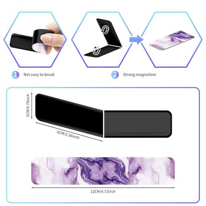 96 Pieces Magnetic Bookmarks Magnet Page Markers - Book Marks for Reading Women & Men with Storage Boxes - Cute Magnet Bookmark Clips for Reading Pleasure（Marble） - size: 96, style: Marble Style