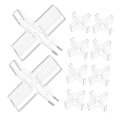 ABOOFAN 30pcs Plastic Glass Fixing Clamps for Aquariums and Display Cases Easy Installation Fish Tank Organizer Shelf Mounting Brackets for Cabinets and Showcases