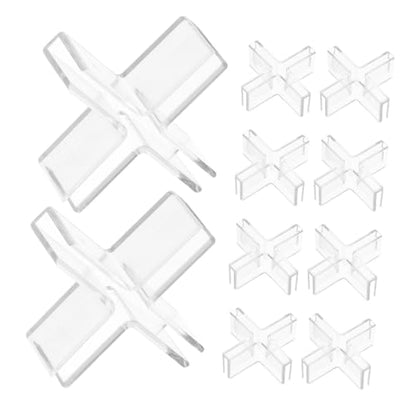 ABOOFAN 30pcs Plastic Glass Fixing Clamps for Aquariums and Display Cases Easy Installation Fish Tank Organizer Shelf Mounting Brackets for Cabinets and Showcases