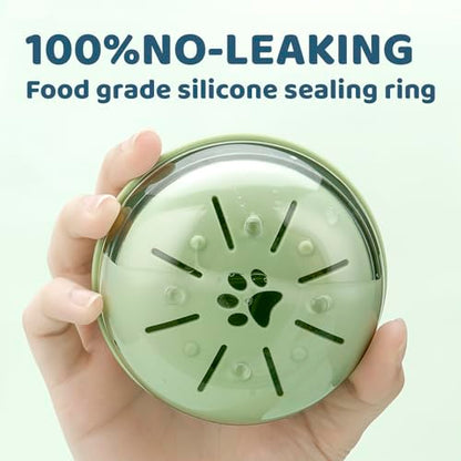 Retainer Case for Cleaning,Denture Bath Case with Strainer Basket No-Leak Mouth Guard Cute with Retainer Removal Tool and Brush(Green Hanburger) - color: Green Hanburger