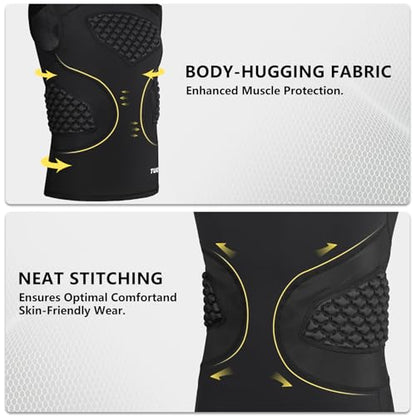TUOY Adult Rib Chest Protector, New Version - Padded 5 Pads Baseball Football Lacrosse Rib Heart Sternum Guard - color: RY-black, size: Medium
