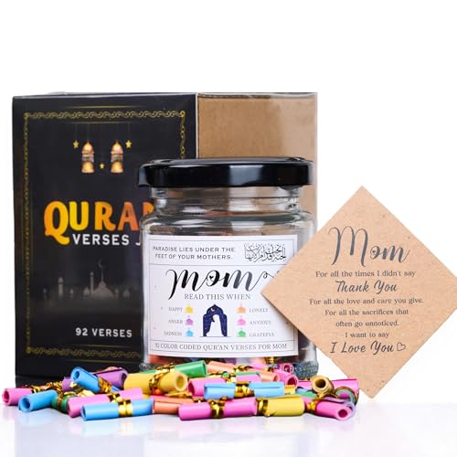 Solmayco Quran Verses Jar for Mom – 92 Inspirational Messages - color: Quran Jar for Mom