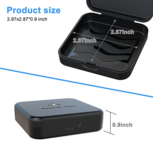 Aligner and Retainer Cases,2 Pcs Denture Case - Black | Durable and slim Mouth Guard Case - color: Black