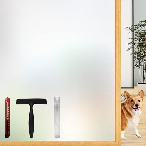 Lovepea Pure Frosted Glass Window Privacy Film 24 Hour Two Way Privacy, Removable, Static Cling, Ideal for Privacy scenarios Such as Home Office Doors and Windows (35.4 x 78.7 Inch) - color: Pure, size: 35.4 x 78.7 Inch