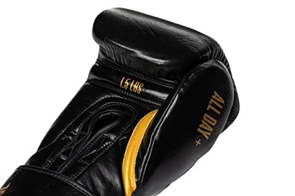 HIT N MOVE All Day Plus Weighted Boxing Gloves Men, Boxing Equipment, Heavy Bag Workout Gloves for Boxing, Training, Kickboxing, Muay Thai, MMA, 24 oz 1.5lbs - style: Velcro Closure BLACK