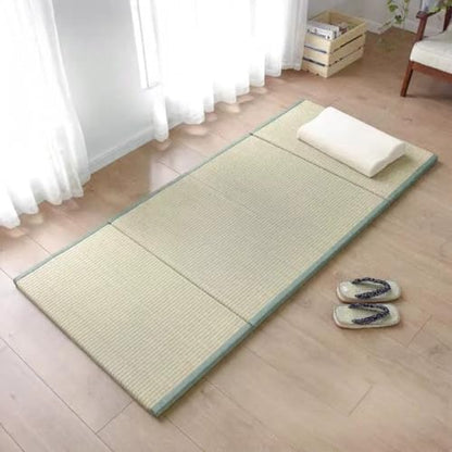Tatami Floor Mat,Beneficial for Shoulders and Back Natural Grass,Foldable Japanese Tatami Mat,Suitable for Sleeping Meditation Yoga and Zen Practices Tatami Mattress(Size:90x200x3.5cm) - size: 90x200x3.5cm
