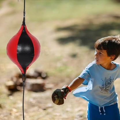 SHERCHPRY Professional Hanging Double End Boxing Ball Speedball for Reflex Training and Performance Improvement Reaction Training Equipment for Home and Gym Use Portable Punching Speed Bag