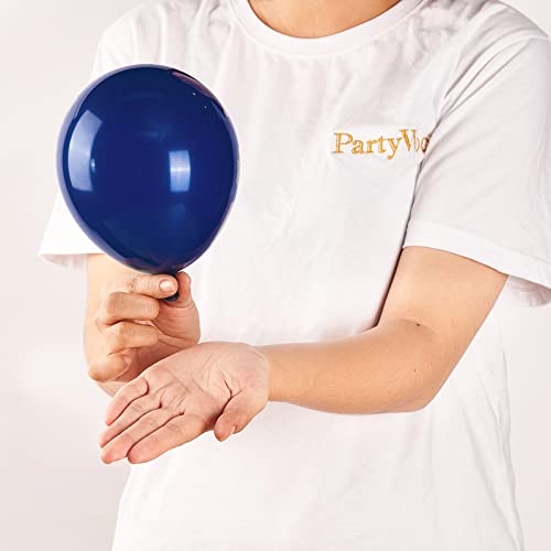 PartyWoo 네이비 블루 풍선 50피스 12.7cm(5인치) 소형 미니 매트 다크 블루 라텍스 풍선 졸업 새해 결혼식 스포츠 테마 베이비 샤워 남성 생일 처녀 파티 장식 블루-Y72 - color: Blue-y72, size: 5인치