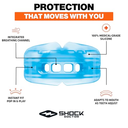 Double Braces Strapless Mouth Guard, Fangs, Adult - color: Fangs, size: Adult: 12+ yrs