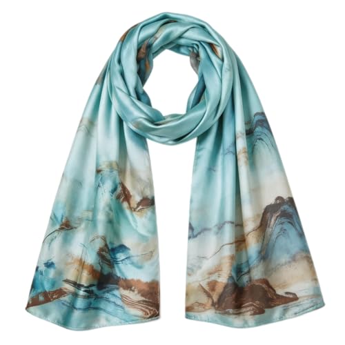 Hijab Scarf for Women Fashion Printed Modal Hijab Head Wrap Scarves Lightweight Long Scarf Shawls - color: Watercolor N