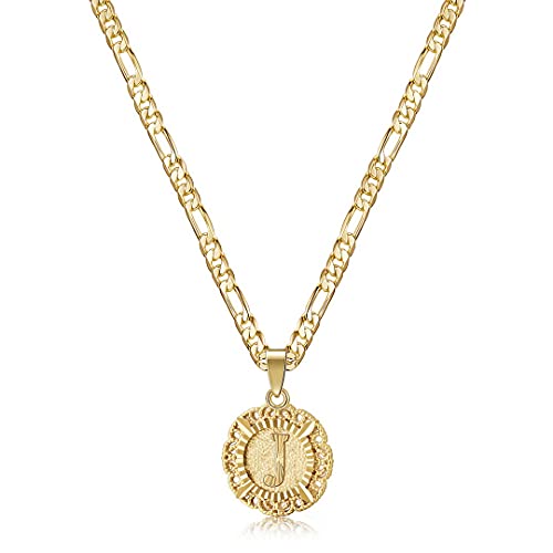 KissYan Initial Necklaces for Women - color: Gold, style: J