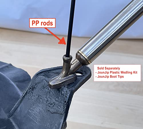 JOUNJIP 40pcs Polypropylene (PP) Plastic Welding Rods - 1/8 Inch Diameter (3mm) Round Sticks, 13"Long - For Car Headlight Tab Repairs (40Packs)
